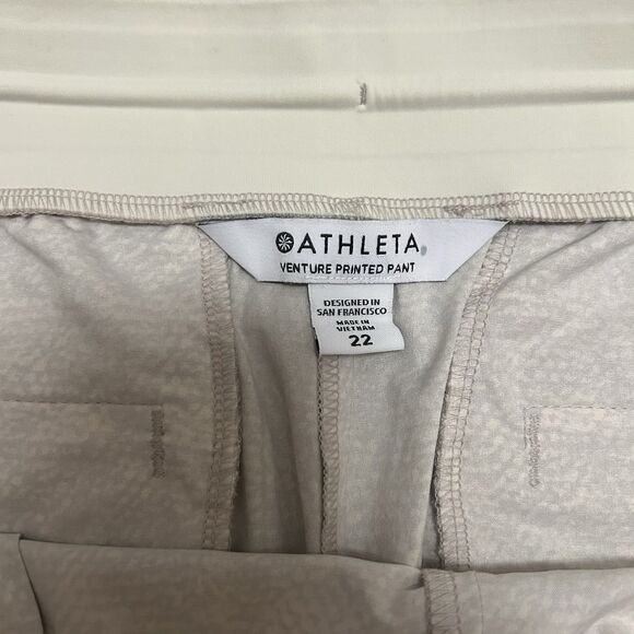 Athleta Venture Printed Pants Joggers Travel Size 22 Plus Lounge Athleisure - Picture 4 of 8